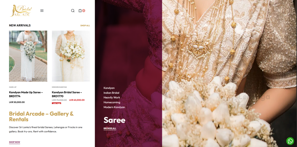 bridal arcade rental platform